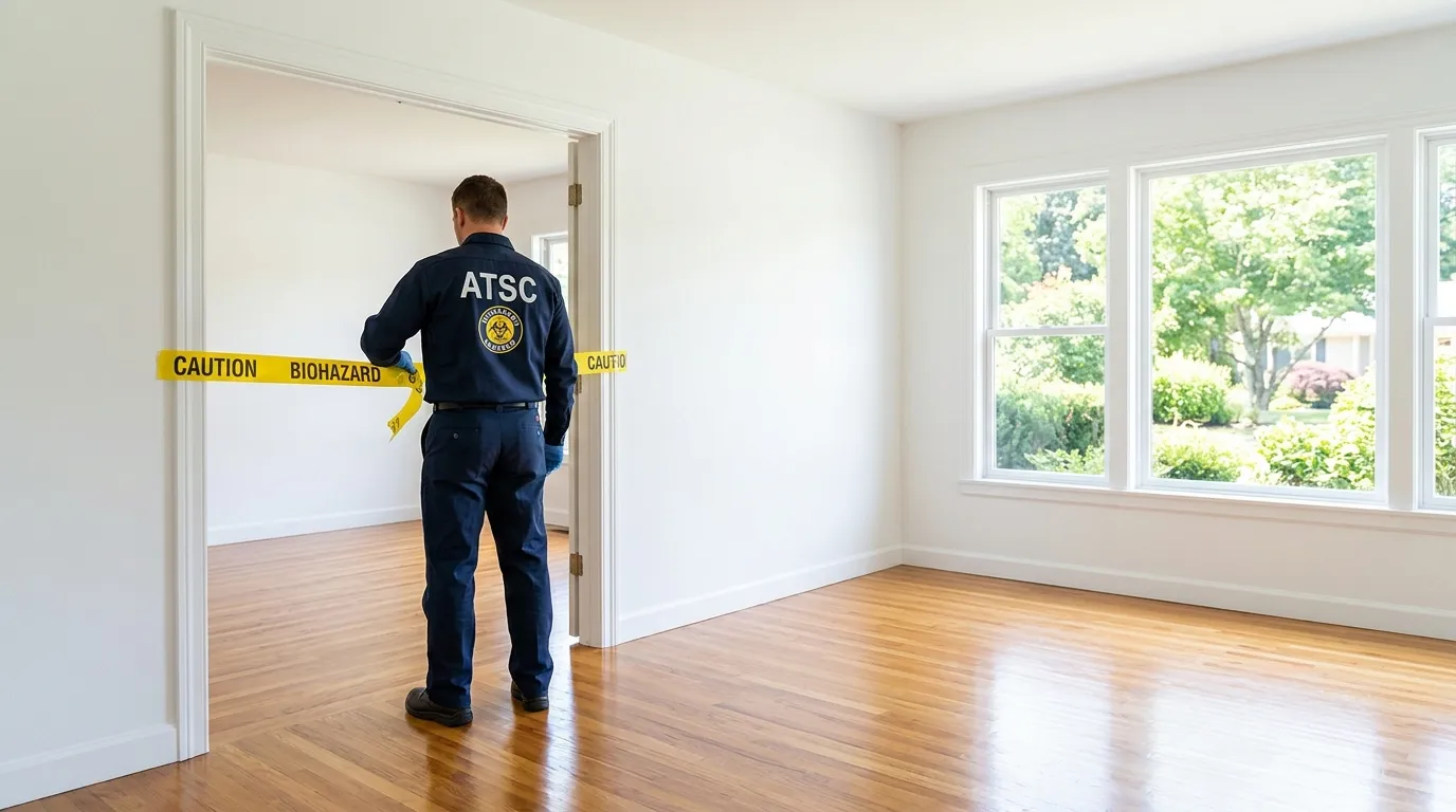 Certified biohazard cleanup crew performing Crime Scene Cleanup in Moraine
